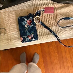Vera Bradley Navy Floral ID Holder